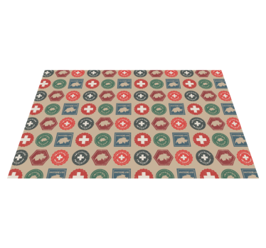 Originele placemat zwitserse vlag zegels - TenStickers