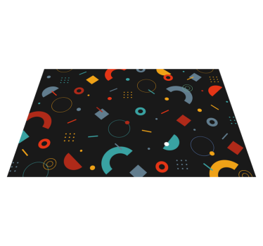Moderne placemat geometrisch kleurrijk patroon - TenStickers