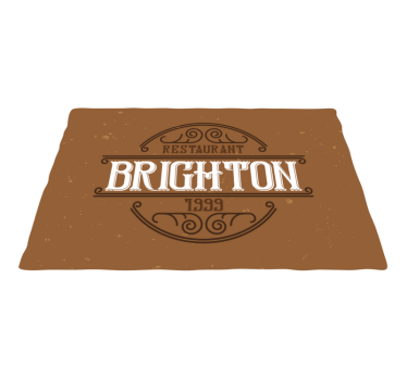 Placemat met tekst brighton restaurant logo - TenStickers