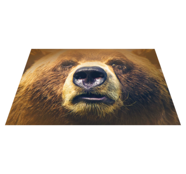 Originele placemat beer gezicht close-up - TenStickers