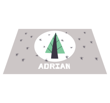 Placemat kerst Gepersonaliseerde kerstboom - TenStickers