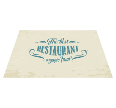 Placemat met tekst restaurant biologisch voedsel - TenStickers