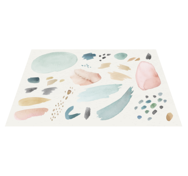 Placemat zachte waterverf vormen - TenStickers