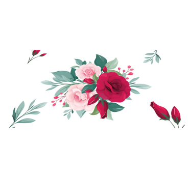 Originele placemat met bloemenarrangement motief - TenStickers