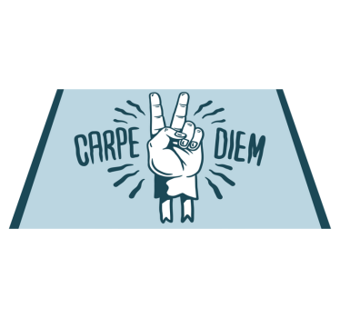 Placemat met tekst krachtige handgebaar - TenStickers