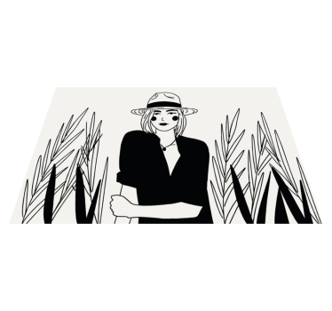 Originele placemat stijlvolle vrouwenillustratie - TenStickers