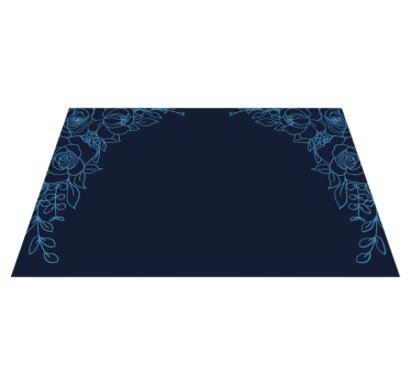 Placemat voor huis Marineblauwe bloemen - TenStickers