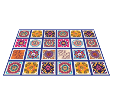 Originele placemat geometrische bloemenpatronen - TenStickers