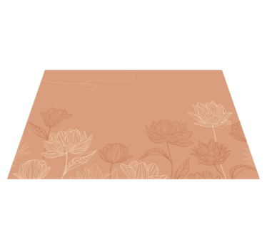 Originele placemat bloemige thee arrangement - TenStickers