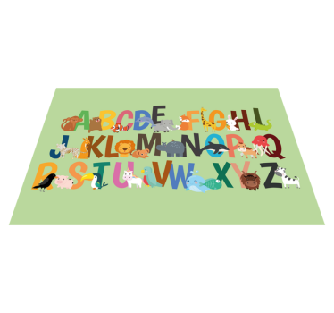 Rechthoekige placemats Dierlijk alfabet de - TenStickers