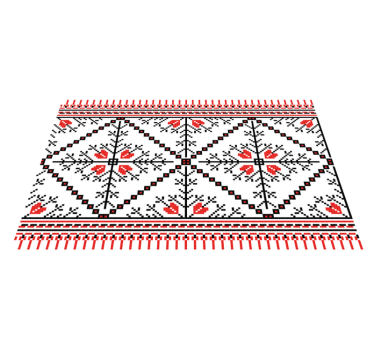Originele placemat geometrisch bloemenpatroon - TenStickers