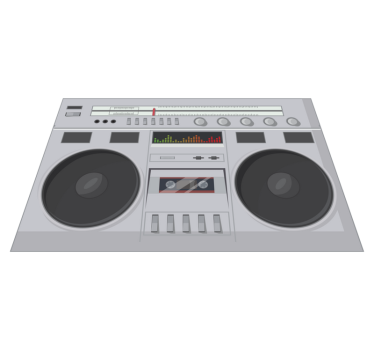 Originele placemat retro boombox stijl - TenStickers