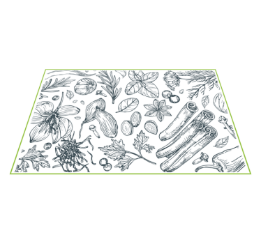 Placemat met kruidenpatroon achtergrond - TenStickers