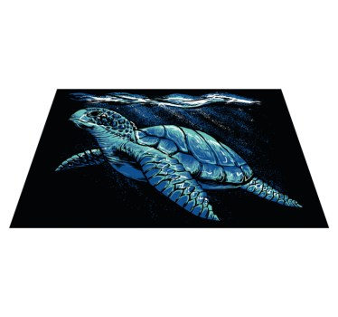 Originele placemat gestileerde zeeschildpad - TenStickers