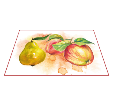 Originele placemat met aquarel fruitkunst - TenStickers