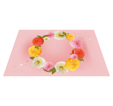 Originele placemat met bloemenring accent - TenStickers