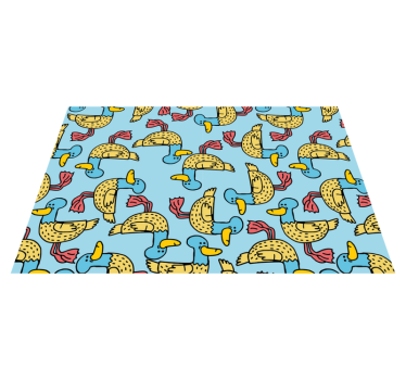 Originele placemat met eigenzinnig eendenpatroon - TenStickers