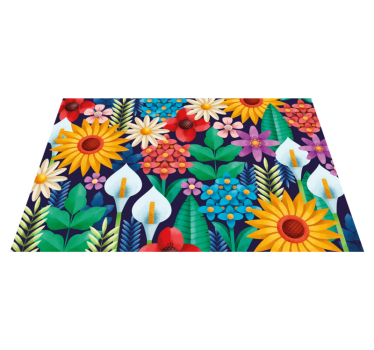 Originele placemat vrolijke bloemenarrangement - TenStickers