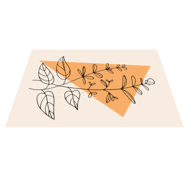 Originele placemat bloemig abstract ontwerp - TenStickers
