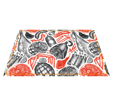 Originele placemat met voedselillustraties patroon - TenStickers