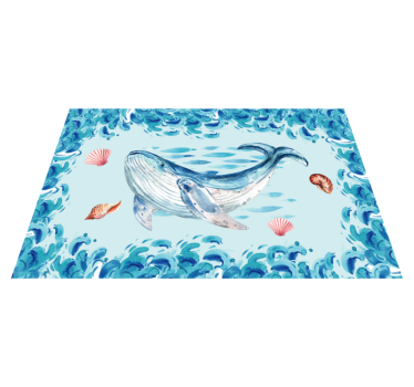 Originele placemat walviszeeelementen - TenStickers