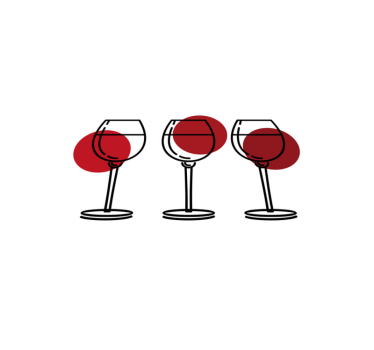 Originele placemat wijnglazen trio - TenStickers