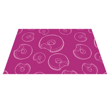 Originele placemat kleurrijk donutpatroon - TenStickers