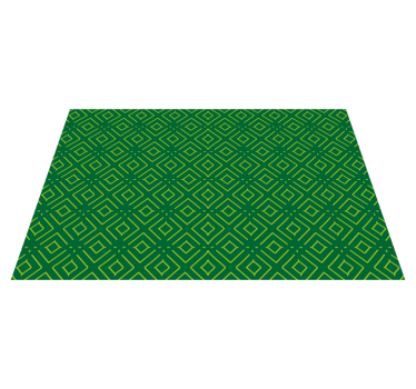 Placemat geometrisch groen patroon - TenStickers