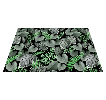 Placemat groene bladpatronen - TenStickers