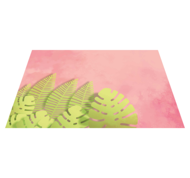 Originele placemat botanische bladarrangement - TenStickers