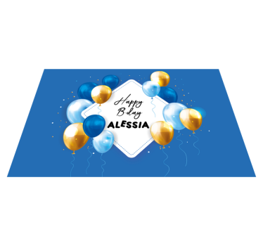 Kinder placemat verjaardagsballon viering - TenStickers