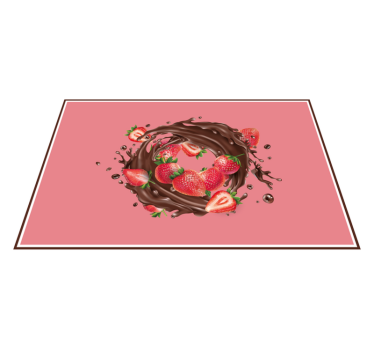 Originele placemat chocolade aardbeien - TenStickers