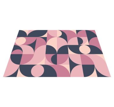 Moderne placemat met gebogen geometrische patronen - TenStickers