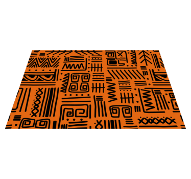 Placemat abstract zwart patroon - TenStickers