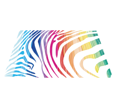 Originele placemat kleurrijke zebra strepen - TenStickers