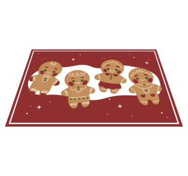 Kerstmis placemat peperkoekfiguren - TenStickers