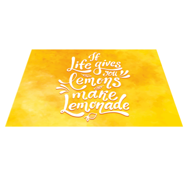 Rechthoekige placemats Als live u citroenen geeft, maak dan limon - TenStickers