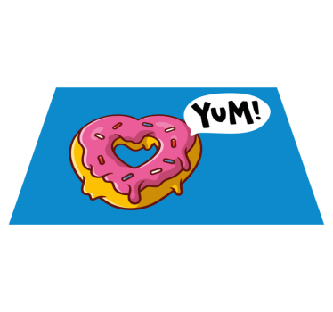 Kinder placemat hartvormige traktatie - TenStickers