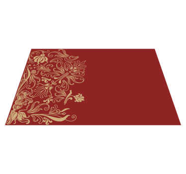 Elegante placemats met elegante bloemaccenten - TenStickers