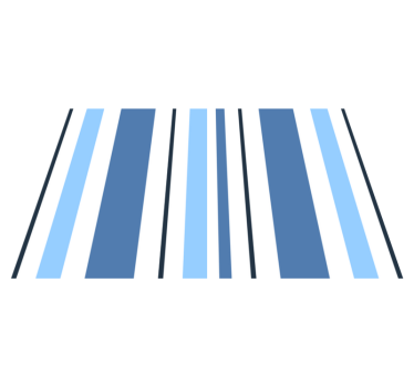 Moderne placemat gestreept blauw - TenStickers