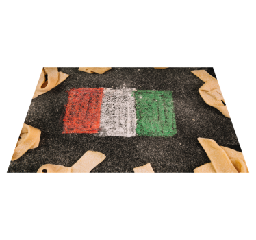 Originele placemat italiaanse vlag culinaire - TenStickers