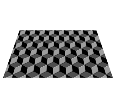 Rechthoekige placemats Grijze 3d-vierkanten - TenStickers