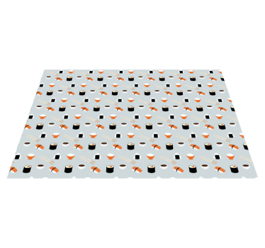 Originele placemat sushi patroon kunst - TenStickers