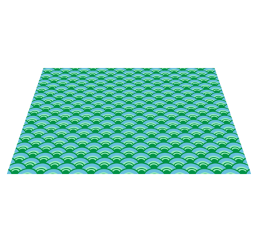 Placemat golfend groen motief - TenStickers