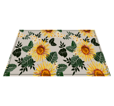 Originele placemat zonnig bloemenarrangement - TenStickers