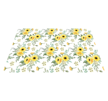 Originele placemat zonnebloem bloemenpatroon - TenStickers
