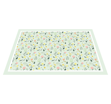 Originele placemat met bloemenpatroon tafelsetting - TenStickers