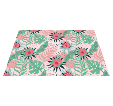 Originele placemat met bloemig tropisch patroon - TenStickers