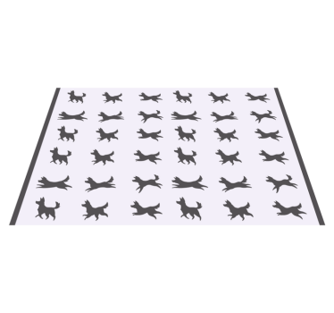 Originele placemat stijlvol hondenpatroon - TenStickers