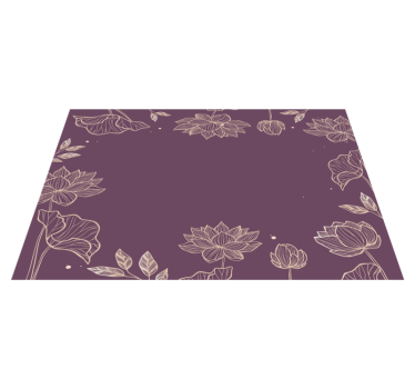 Elegante placemats met bloemenlotuspatroon - TenStickers